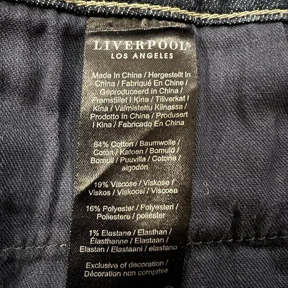 LIVERPOOL Jeans Womens 18W Blue Denim High Rise Straight Leg Stretch - Picture 7 of 9